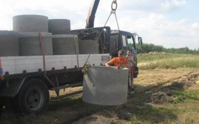 Перевозка бетонных колец и колодцев манипулятором - Омск, цены, предложения специалистов